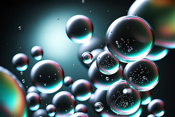 Air Bubbles Abstract Background Macro