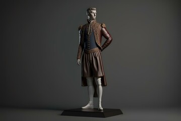 British aristocrat clothes on podium, Generative AI