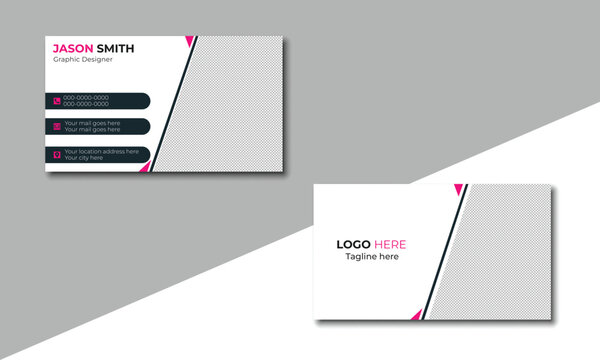 Professional minimal business card mockup, Vector business card Layout, creative visiting card