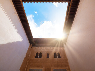 Nasrid Palaces in the Alhambra in Granada, Andalusia, Spain, Unesco heritage