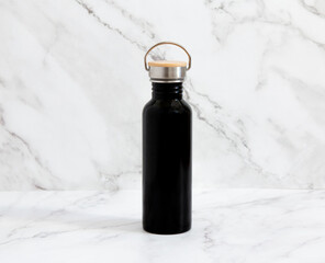 Black Bottle Mockup, Water Bottle, Reusable Bottle Water, Use it for your design, Water bottle template