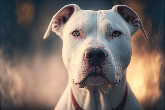 Argentinian Dog/Dogo Argentino Stock Image - Image of pitbull