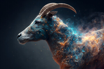 Fototapeta na wymiar Spirit animal - Goat, Generative AI