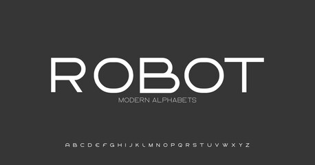 Modern Sports tech font typography. MINIMAL vector typeface for a company. Minimal gaming fonts for logo design.	
