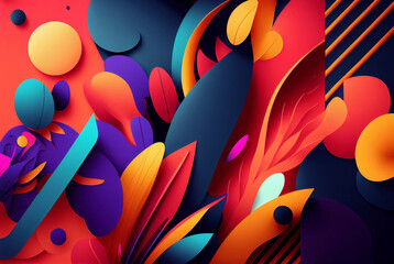 vibrant and colorful background with powerful graphics