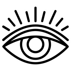boho evil eye icon