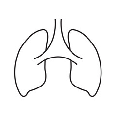 lungs icon logo vector design template