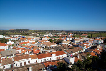 Fototapeta na wymiar Landscape of the Serpa city - Portugal seen from above