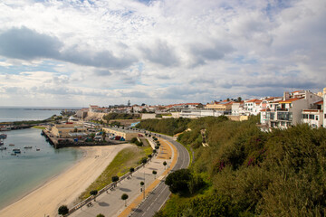 Fototapeta na wymiar Landscape of the city of Sines - Portugal on a cloudy day