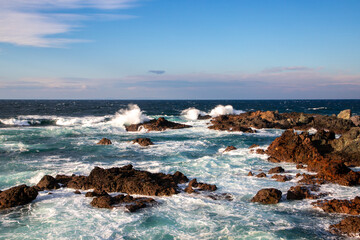 Fototapeta na wymiar Landscape of the rocky coast of Sines - Portugal