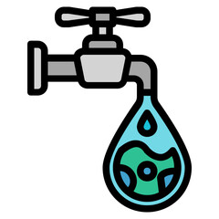 faucet Color line icon