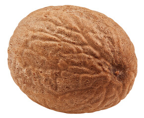 Fototapeta premium Nutmeg isolated on white background, clipping path, full depth of field