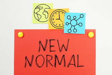 New normal is shown using the text