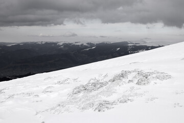 Cold winter landscape in Parang mountains, Romania, Europe
