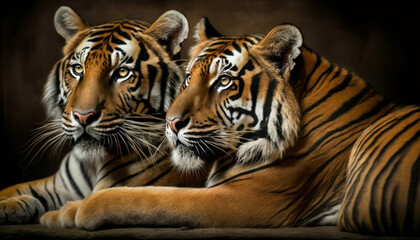 Fototapeta na wymiar Tiger and Tigress