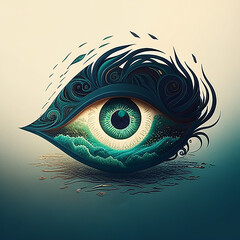  Fantasy eyes. 3d illustrations. Realistic