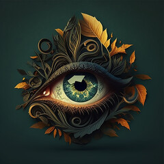  Fantasy eyes. 3d illustrations. Realistic