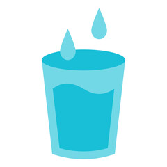 water glass flat icon