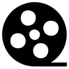 film bobbin vector, icon, symbol, logo, clipart, isolated. vector illustration. vector illustration isolated on white background.
