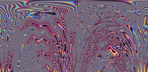 Abstract psychedelic colorful background with warped and distorted lines. 