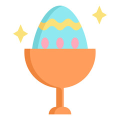 easter egg flat icon