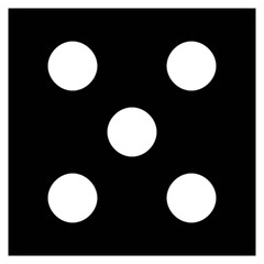 dice five vector, icon, symbol, logo, clipart, isolated. vector illustration. vector illustration isolated on white background.