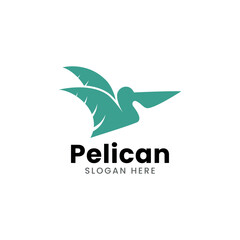 Obraz premium creative Pelican Bird logo design vector