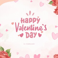 Happy Valentine's Day Greeting Instagram Post