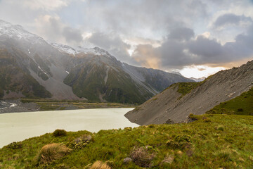 View from Mount Cook, New Zealand.