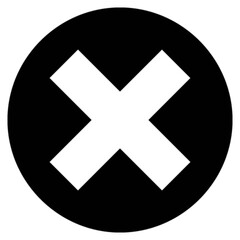 Fototapeta premium cancel button vector, icon, symbol, logo, clipart, isolated. vector illustration. vector illustration isolated on white background.