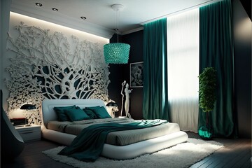 Beautiful bedroom interior. Bedroom ideas.