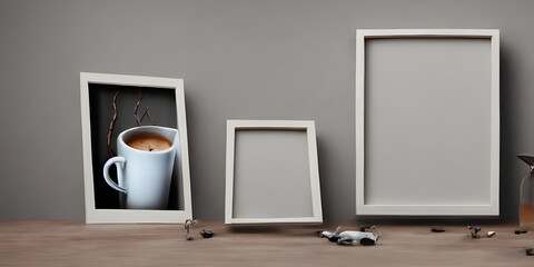 pic frame, white background
