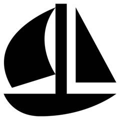 sailboat vector, icon, symbol, logo, clipart, isolated. vector illustration. vector illustration isolated on white background.