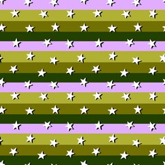 Cartoon geometric seamless stars and stripes pattern for wrapping paper and kids clothes print and fabrics