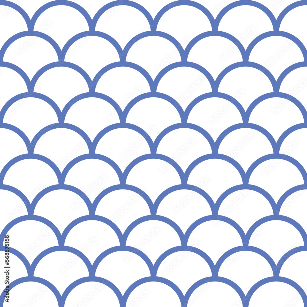 Poster classic fabric seamless pattern. scale geometric seamless pattern.