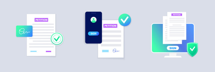 Petition signing process
