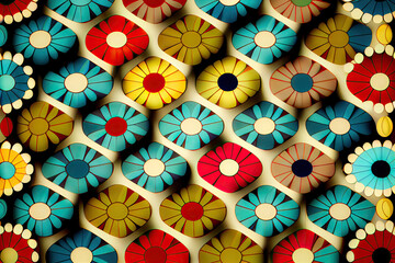 Naklejka premium Floral pattern with flowers