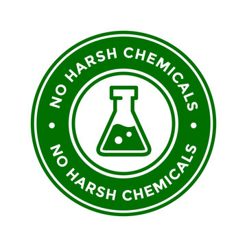 No Harsh Chemical logo or badge vector template. Suitable for product label