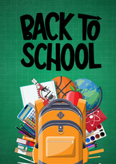 Back to school poster vector design