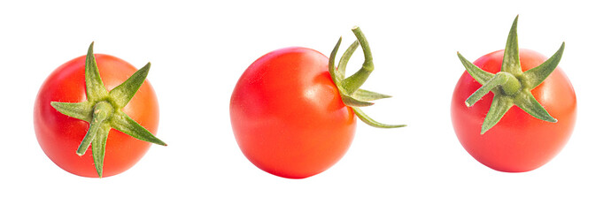 Tomato on isolated transparent background.