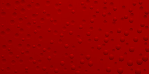 Abstract background in red colors with many convex and concave small circles