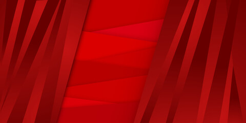 Fototapeta premium Abstract background in red colors with several overlapping surfaces with shadows