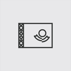 Kazakhstan icon vector icon.Editable stroke.linear style sign for use web design and mobile apps,logo.Symbol illustration.Pixel vector graphics - Vector
