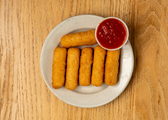 Fried mozzarella sticks