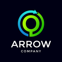 Rotate letter vector logo template. This logo suitable for system, process,