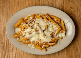 French fries with melted cheese