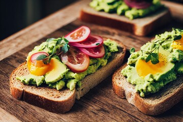Vertical shot of Delicious healthy avocado toast Generative AI