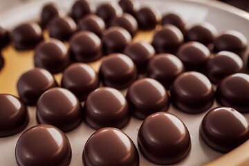 Fototapeta premium Vertical shot of delicious chocolate Generative AI