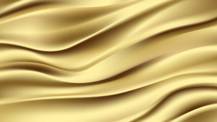Conception de fond abstrait or. Motif de lignes ondulées modernes (courbes guillochées) dans des couleurs monochromes. Texture de bande dorée premium pour bannière, toile de fond d'entreprise. 