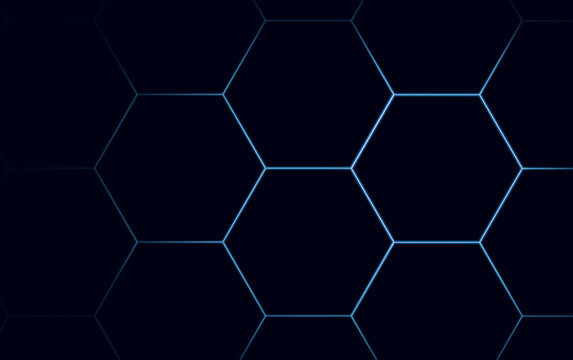 technology background hexagon glow neon line business background theme © 1st footage